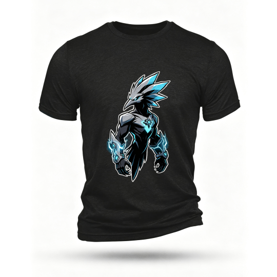 Black T-shirt, front print