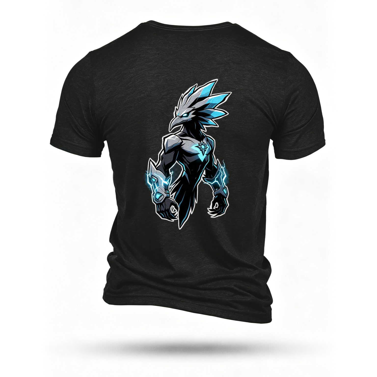 Black T-shirt, back print