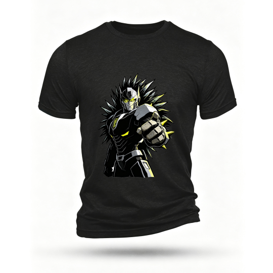 Black T-shirt, front print