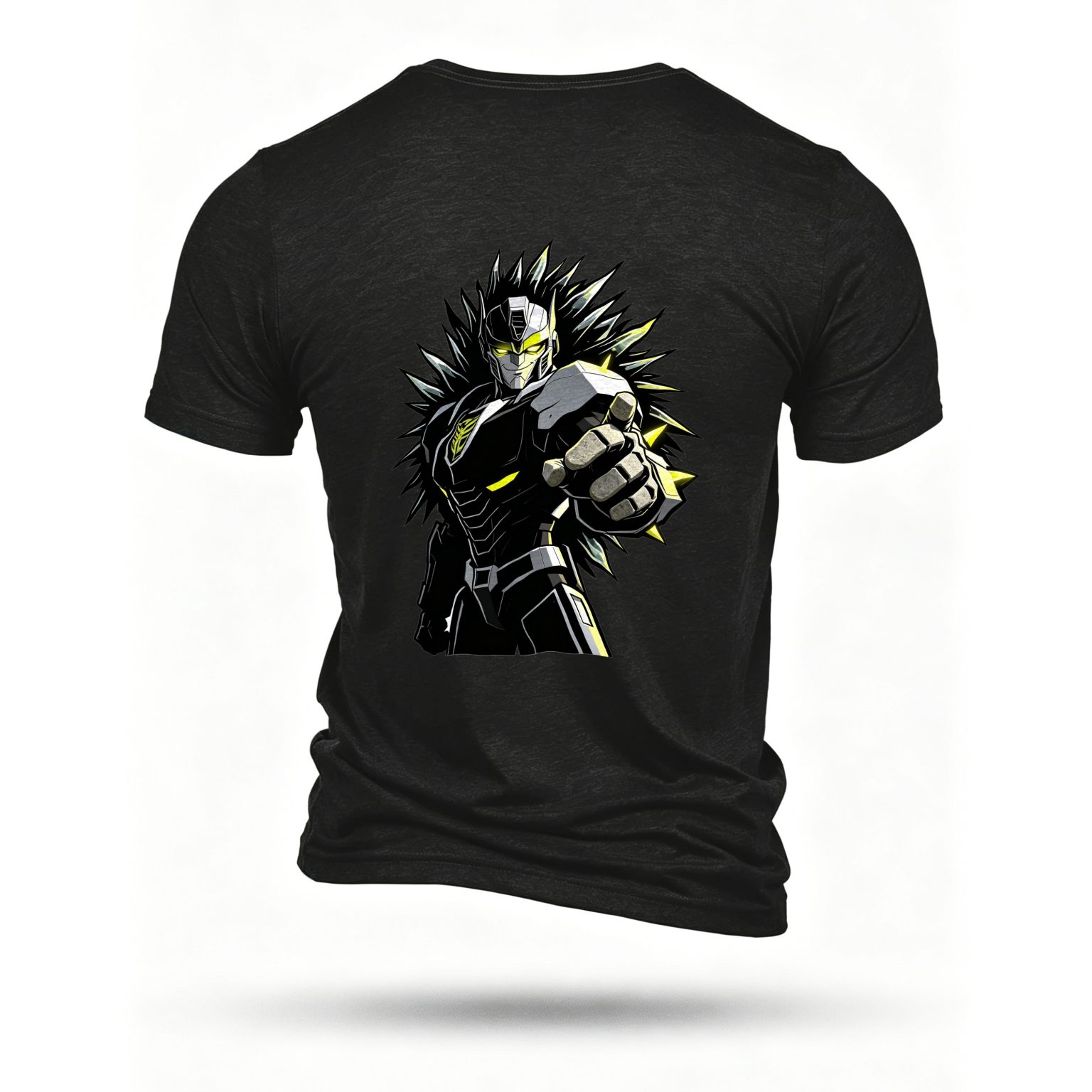 Black T-shirt, back print