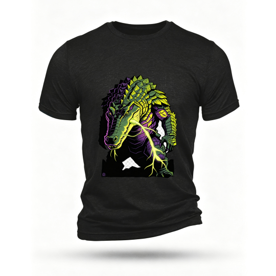 Black T-shirt, front print