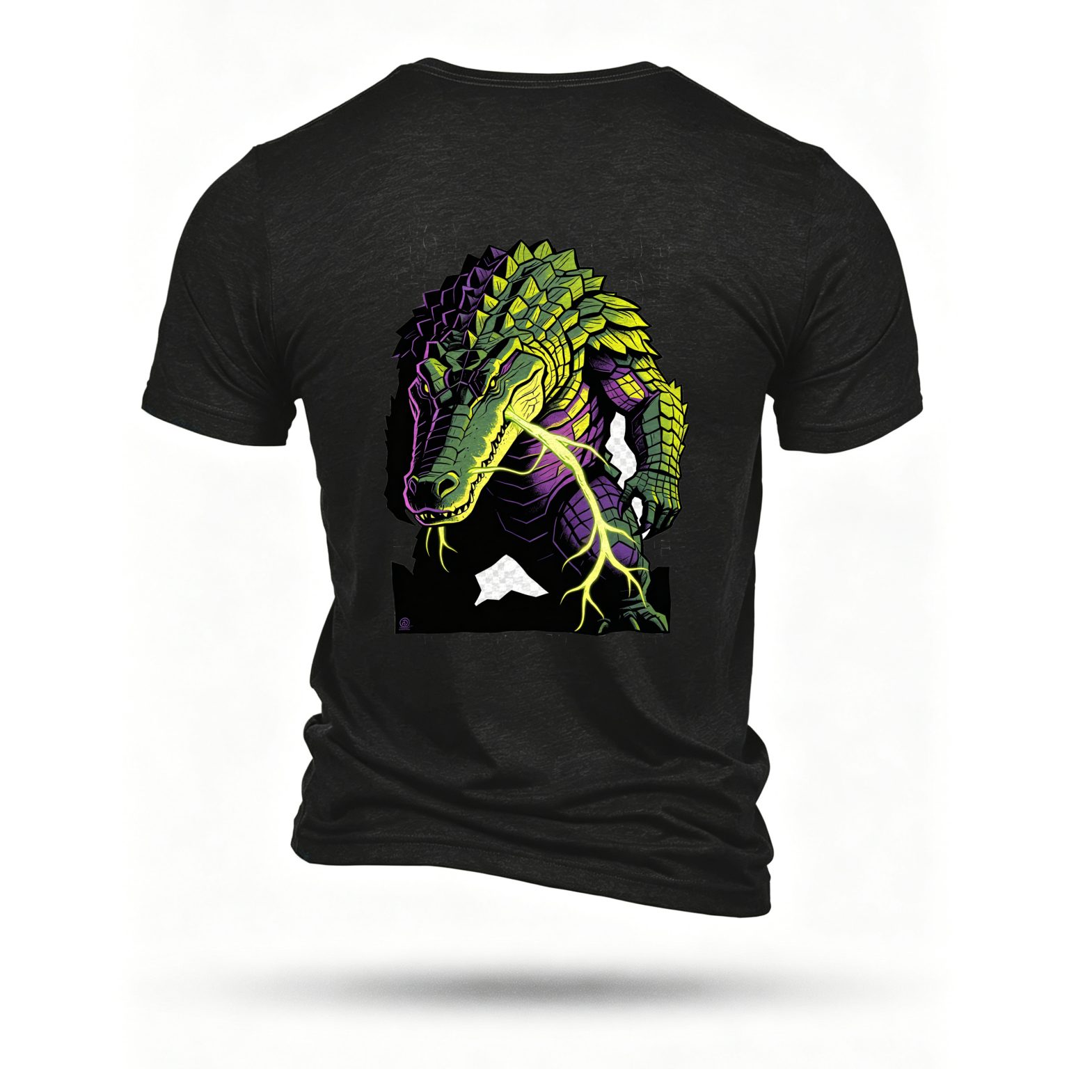 Black T-shirt, back print