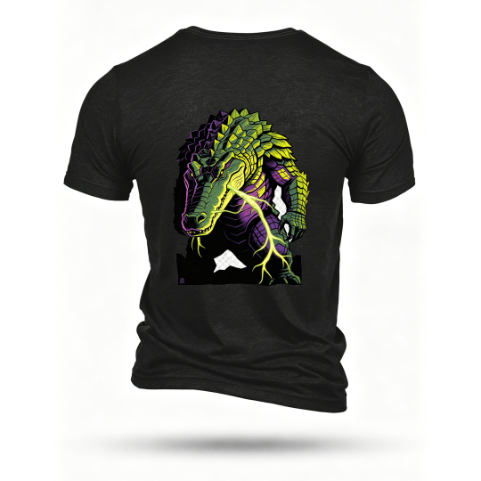 Black T-shirt, back print