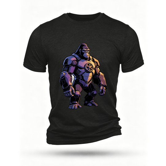 Black T-shirt, front print