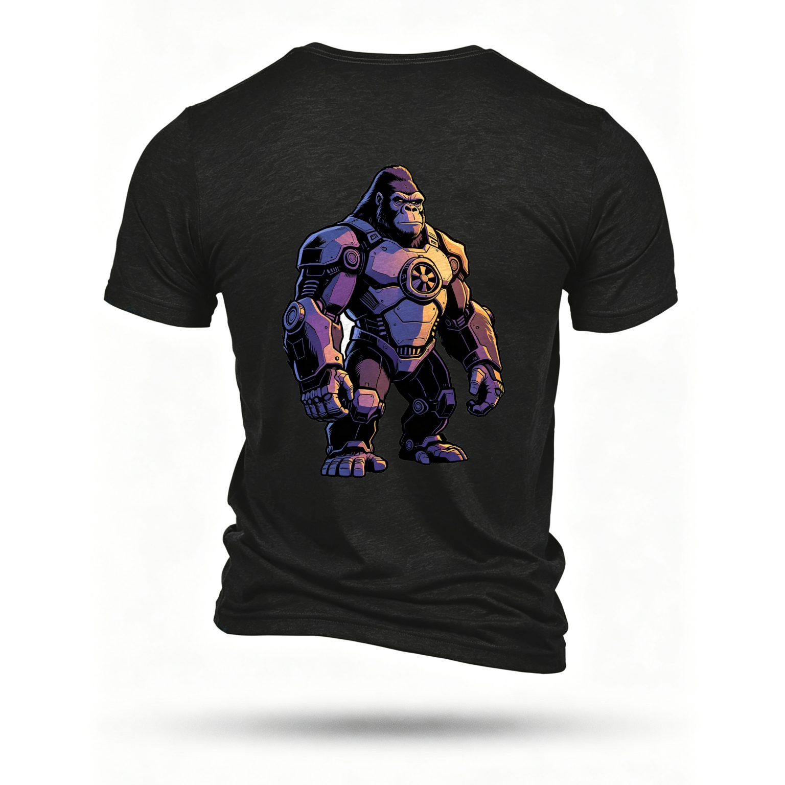 Black T-shirt, back print