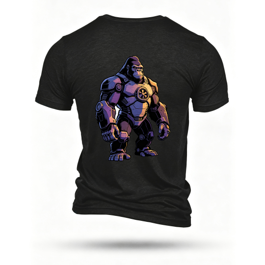 Black T-shirt, back print