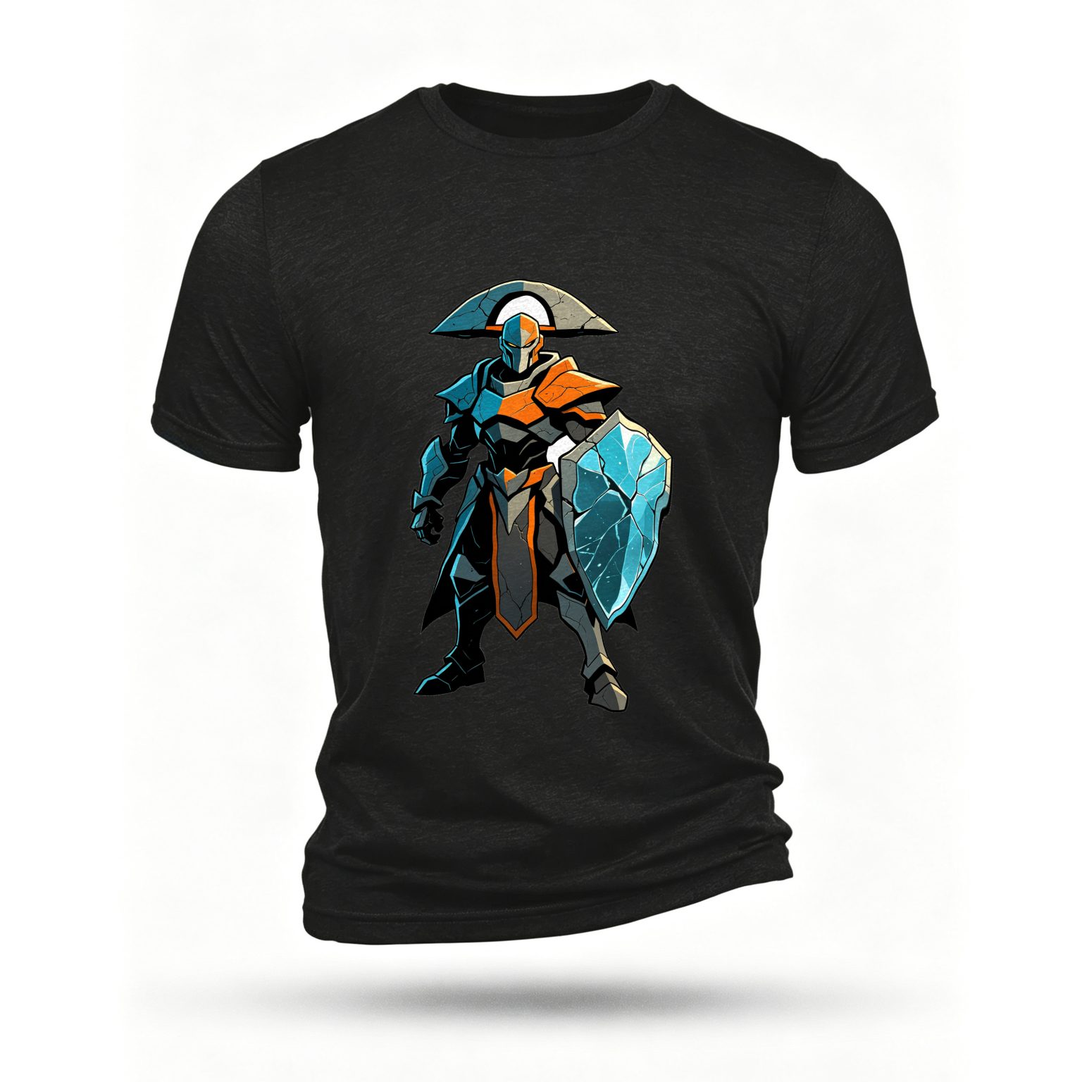 Black T-shirt, front print