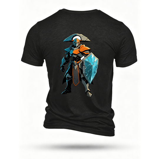 Black T-shirt, back print