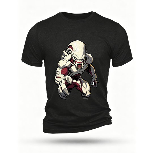 Black T-shirt, front print