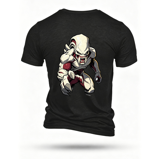 Black T-shirt, back print