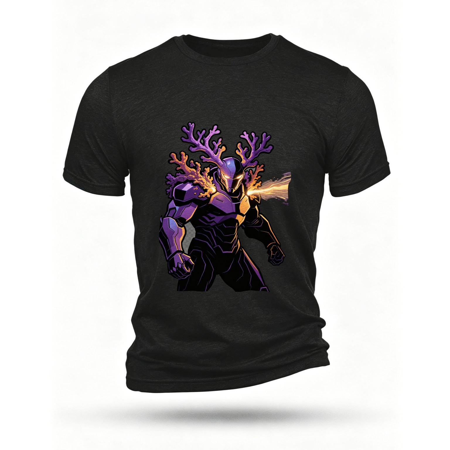Black T-shirt, front print