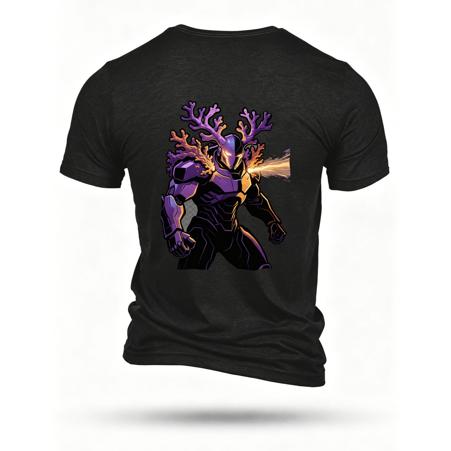 Black T-shirt, back print