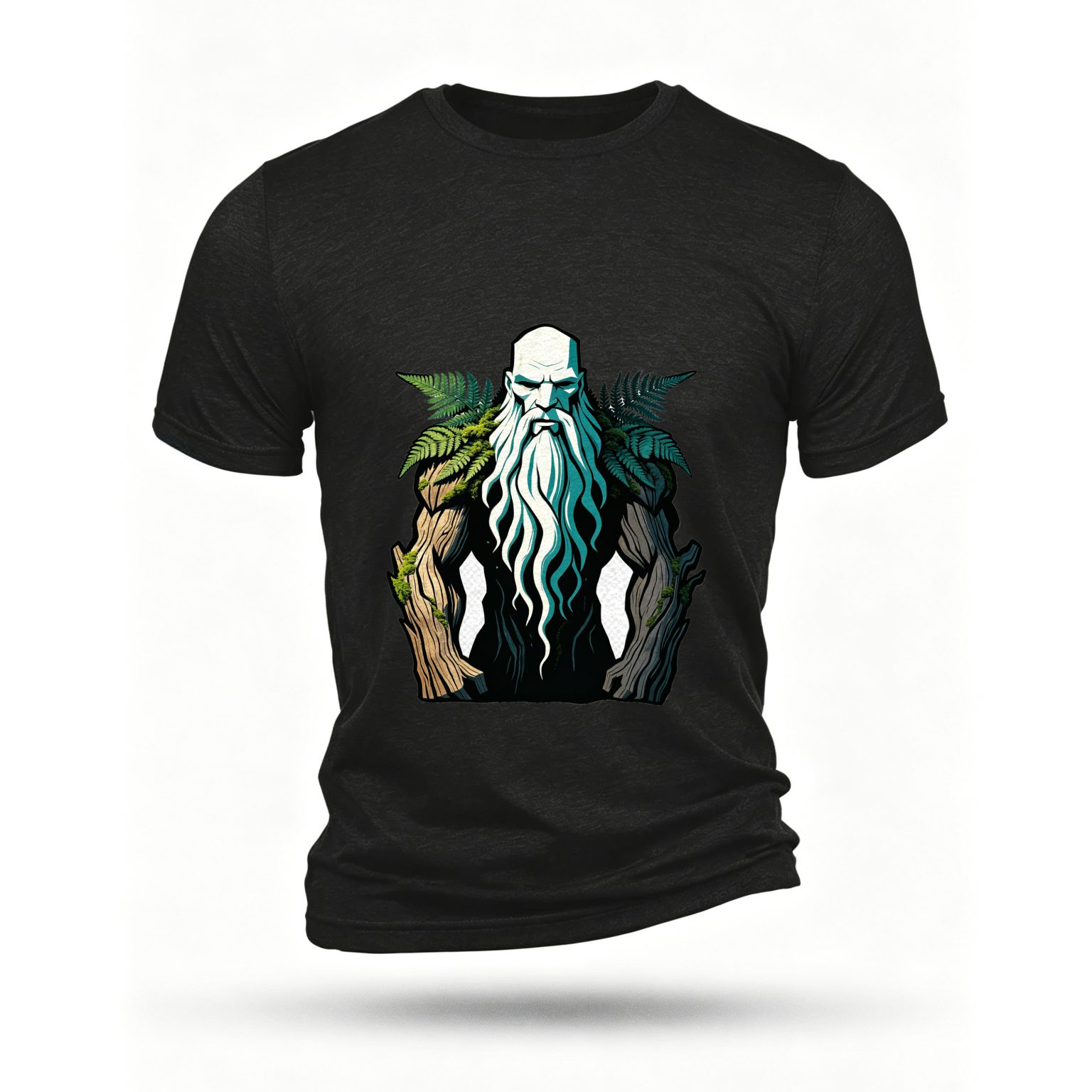 Black T-shirt, front print