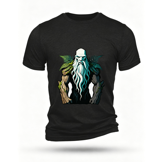 Black T-shirt, front print