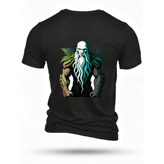 Black T-shirt, back print
