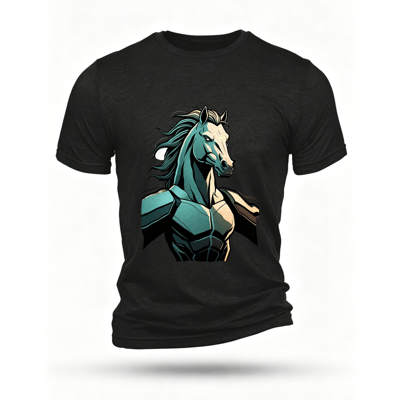 Black T-shirt, front print