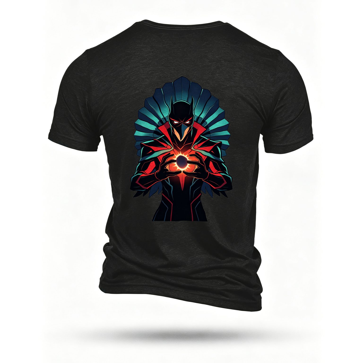 Black T-shirt, back print