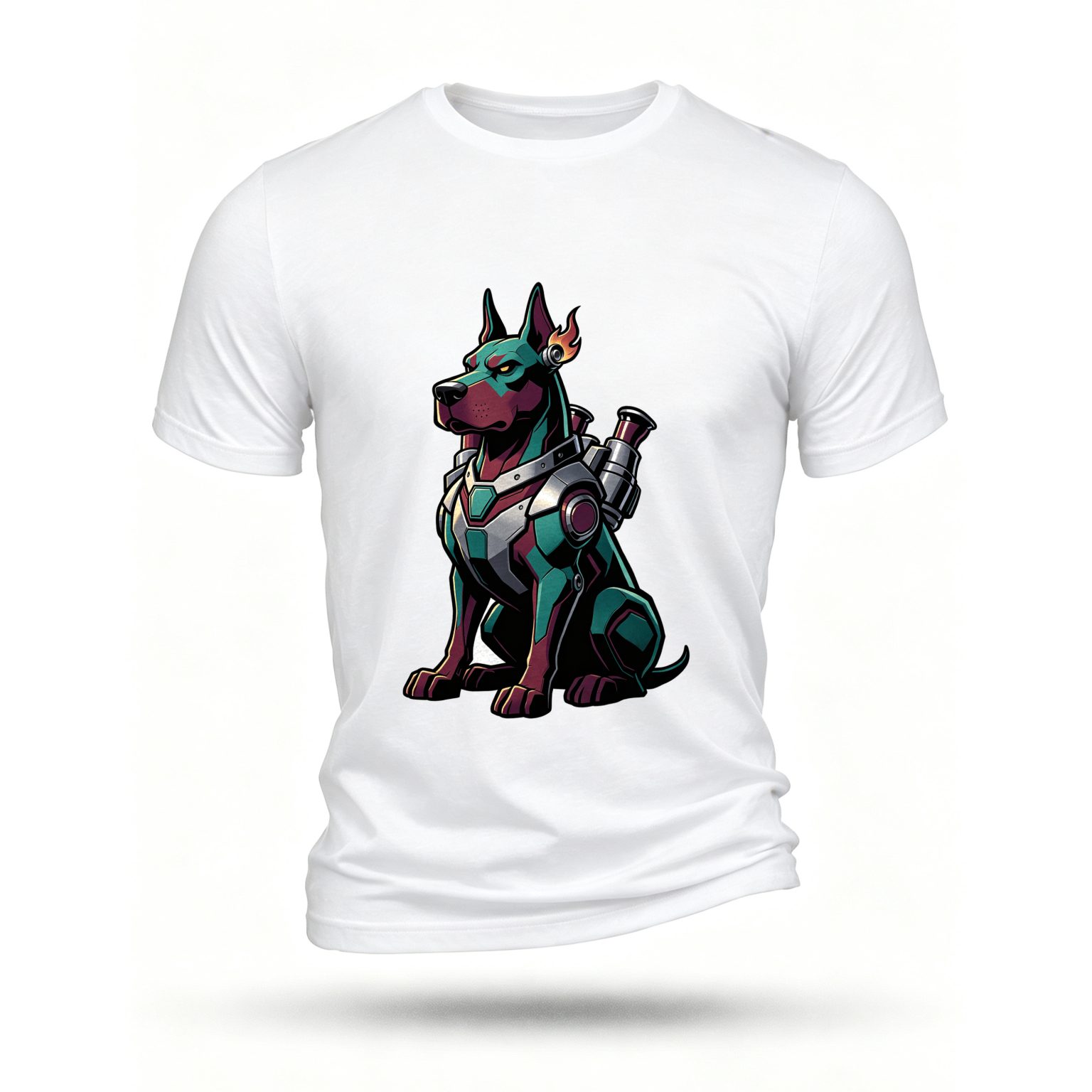White T-shirt, front print