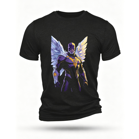 Black T-shirt, front print