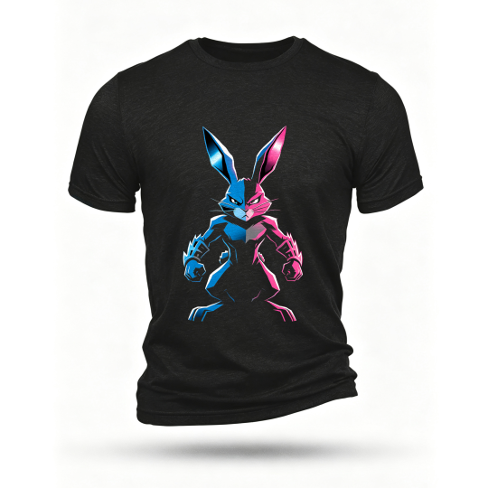Black T-shirt, front print