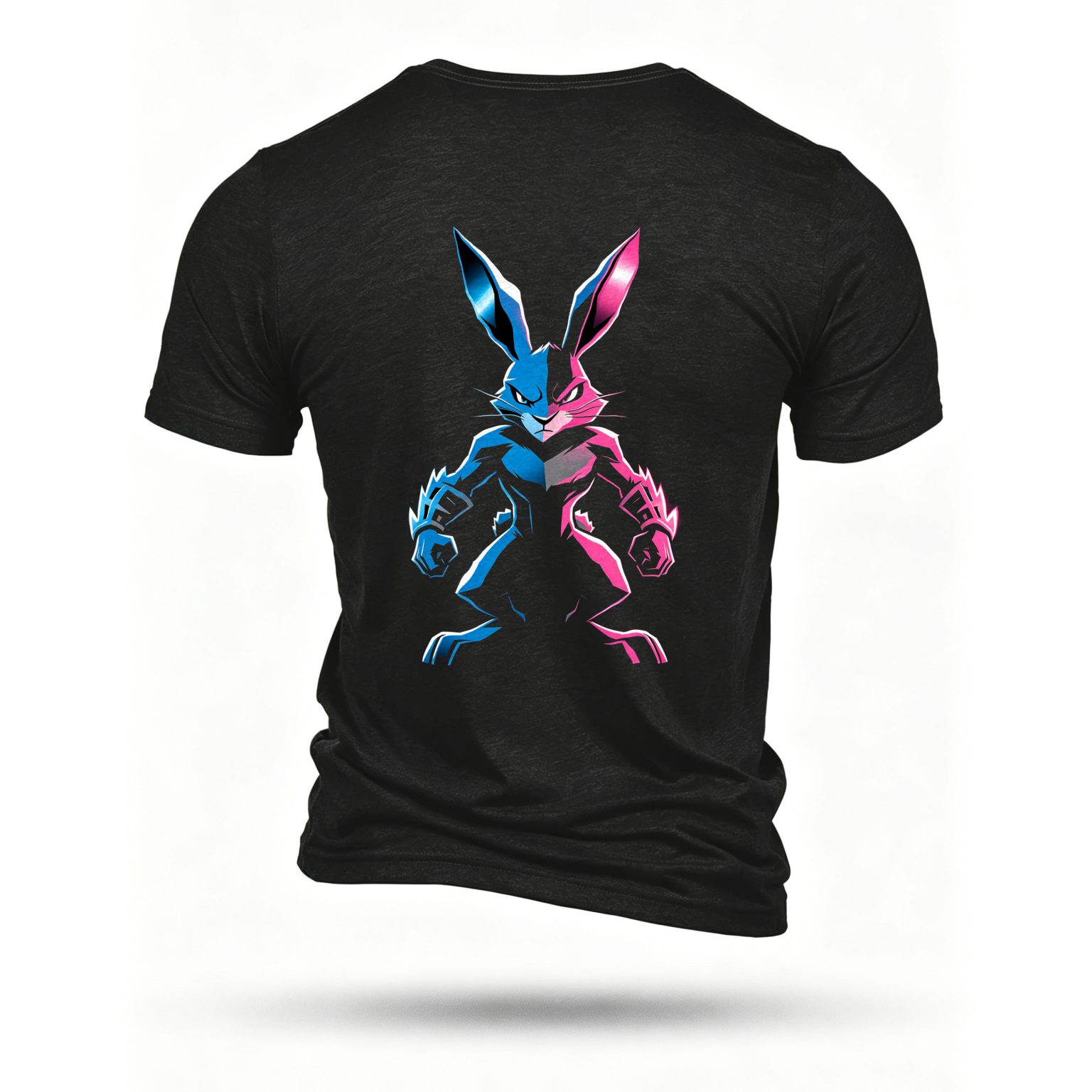 Black T-shirt, back print