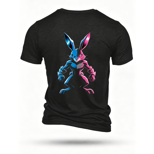 Black T-shirt, back print