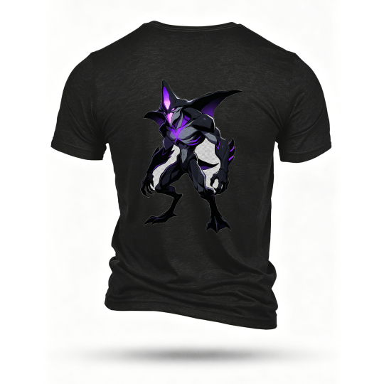 Black T-shirt, back print