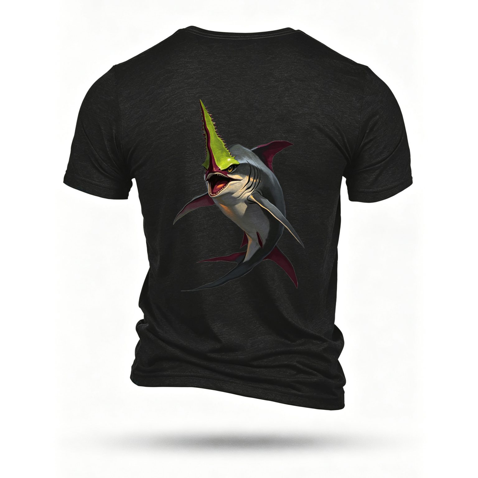 Black T-shirt, back print