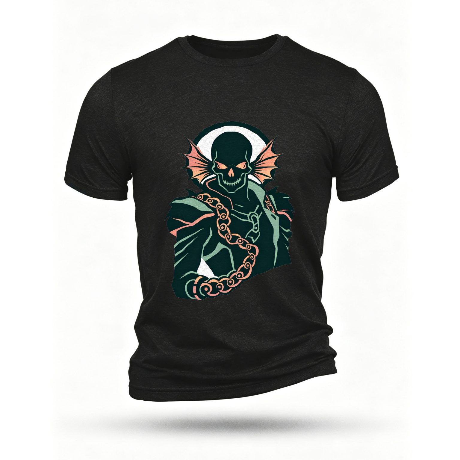 Black T-shirt, front print