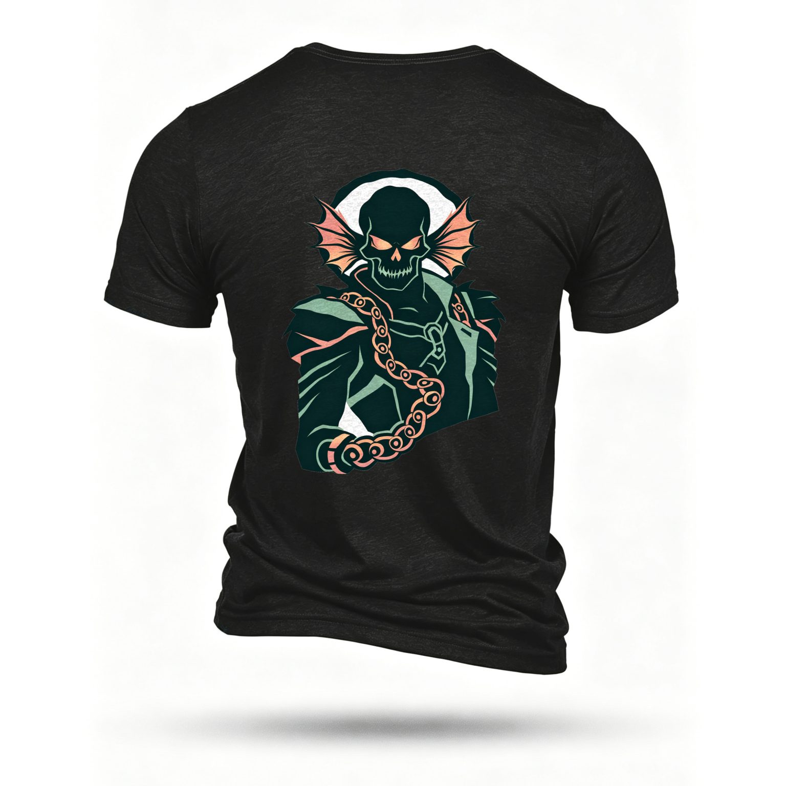 Black T-shirt, back print