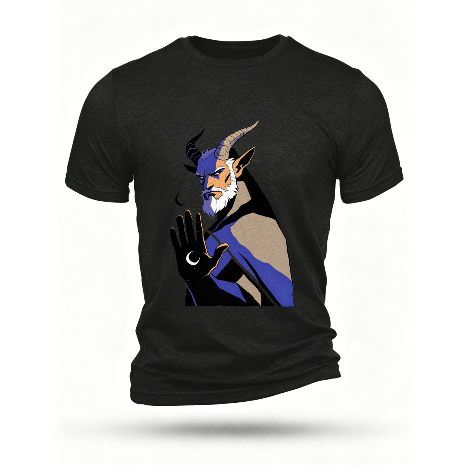 Black T-shirt, front print