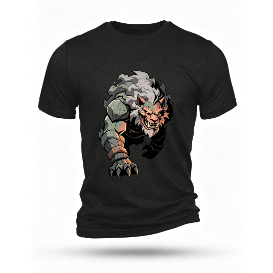Black T-shirt, front print
