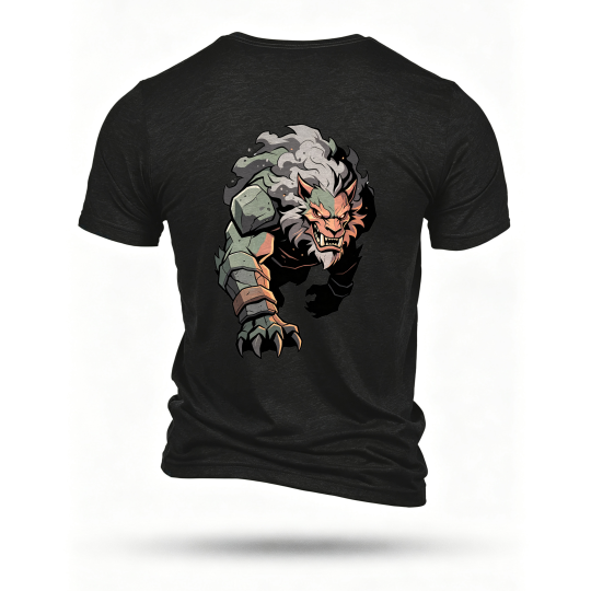 Black T-shirt, back print
