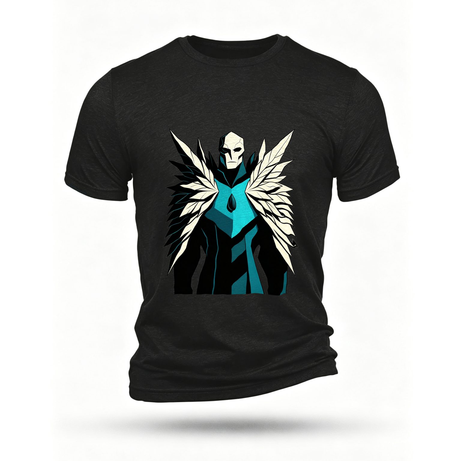 Black T-shirt, front print