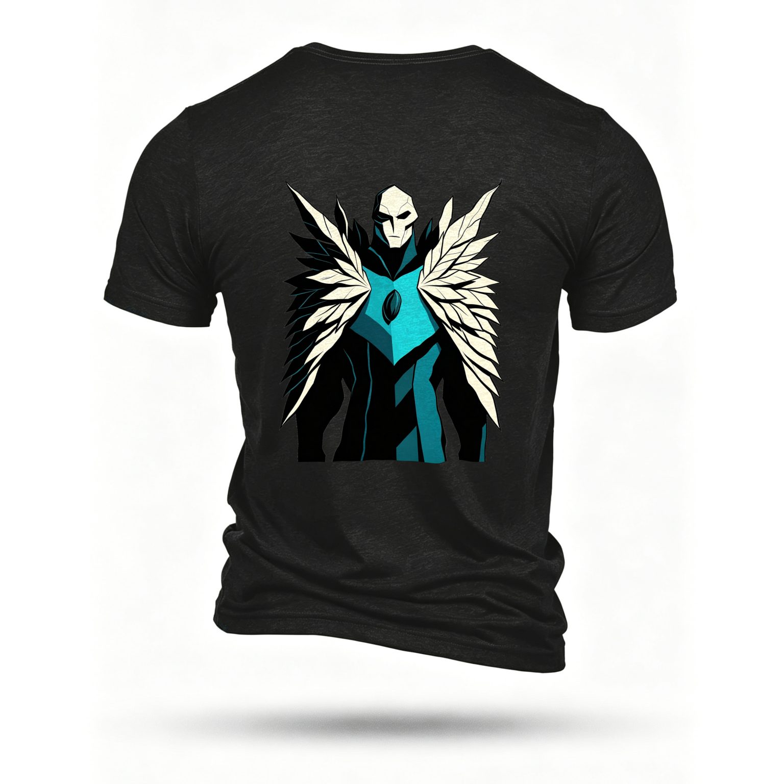 Black T-shirt, back print
