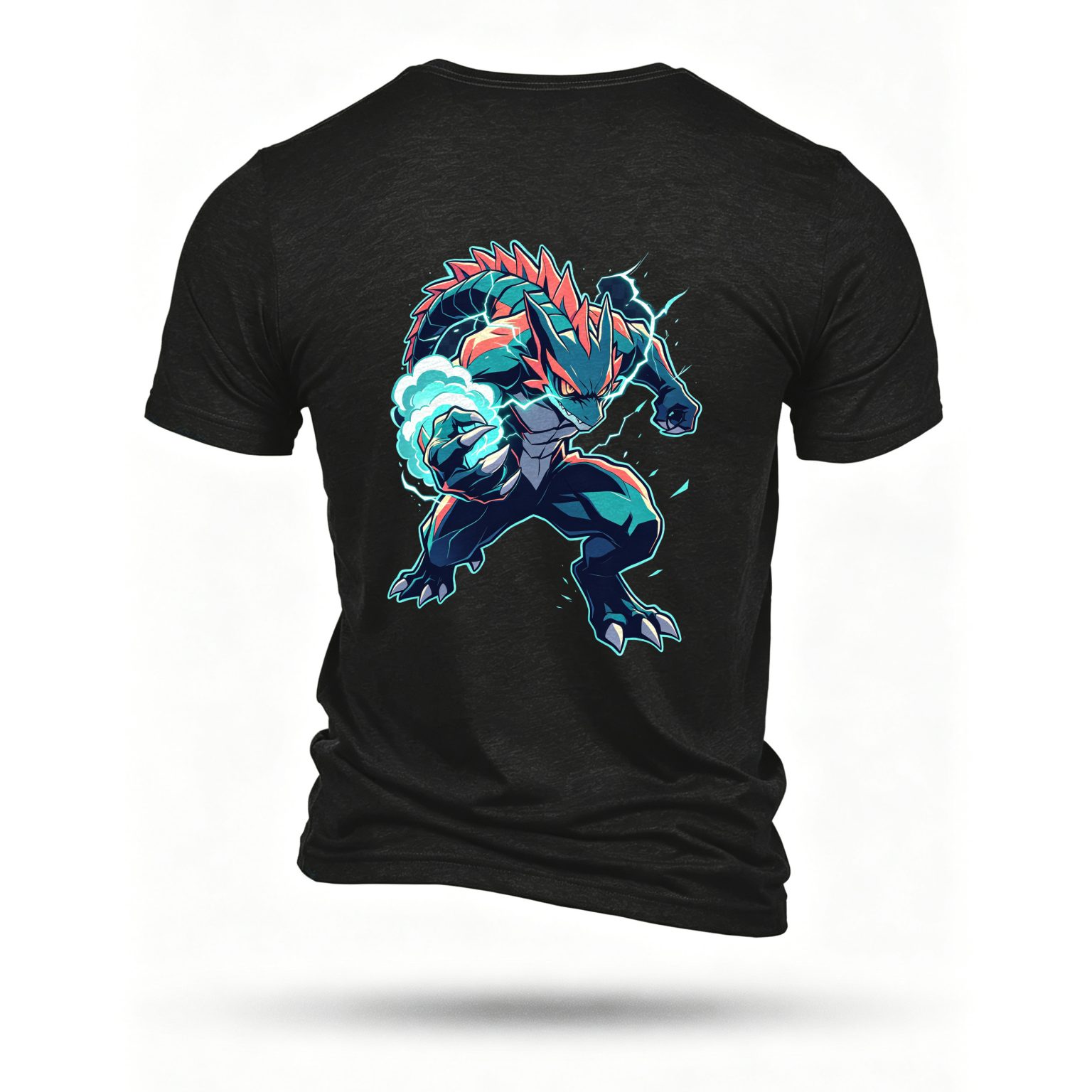 Black T-shirt, back print