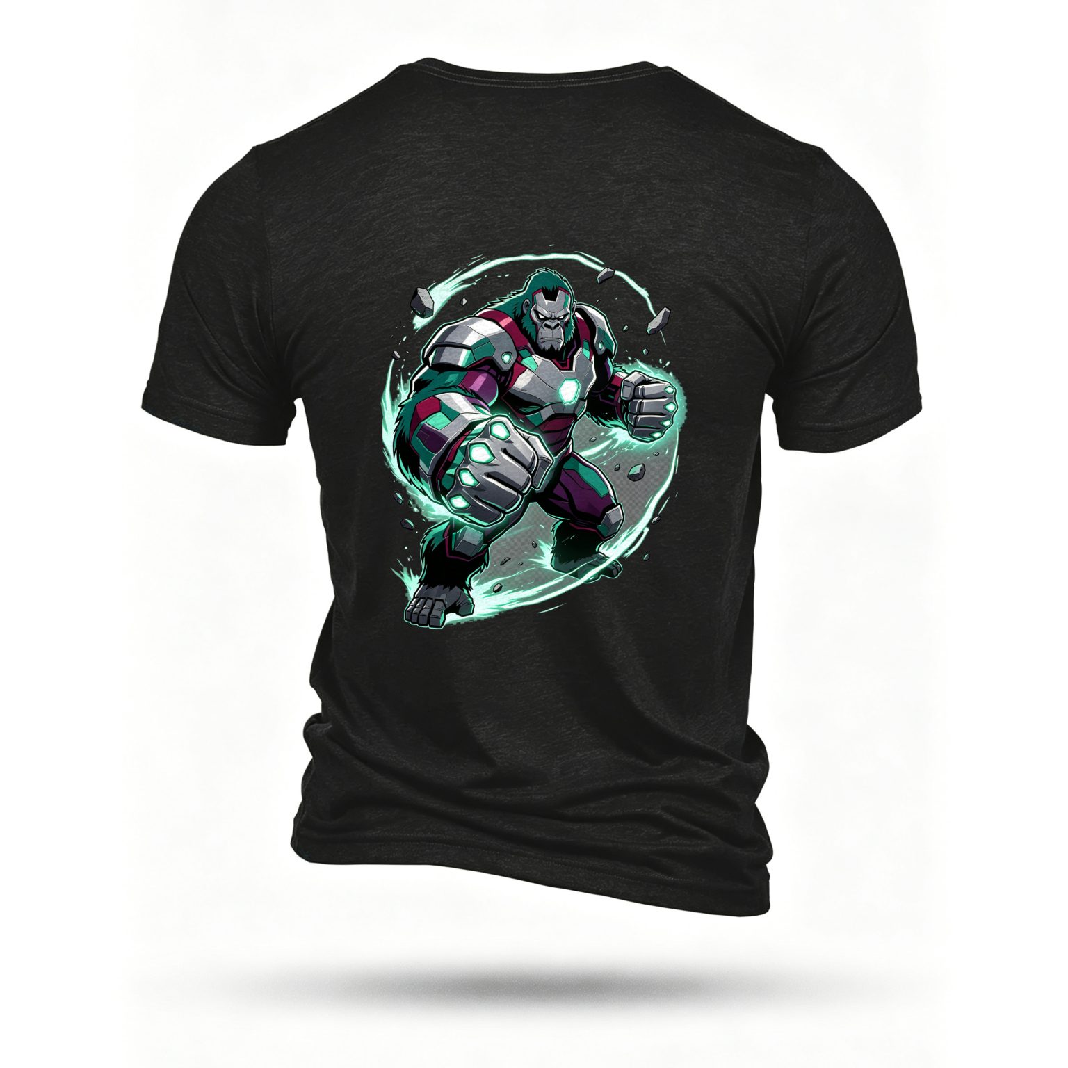 Black T-shirt, back print