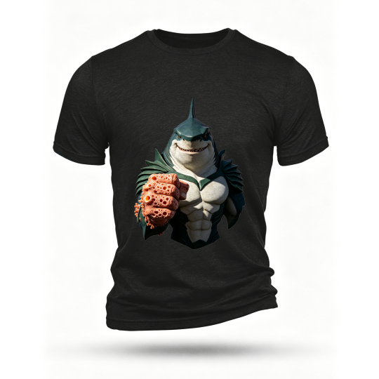 Black T-shirt, front print