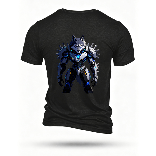 Black T-shirt, back print