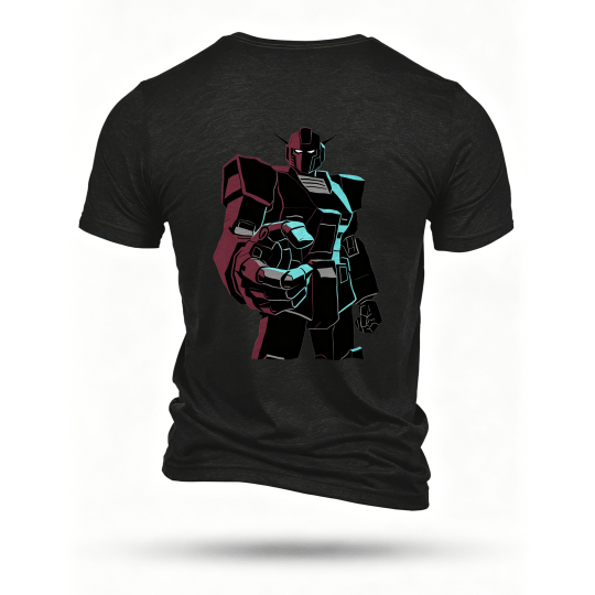 Black T-shirt, back print
