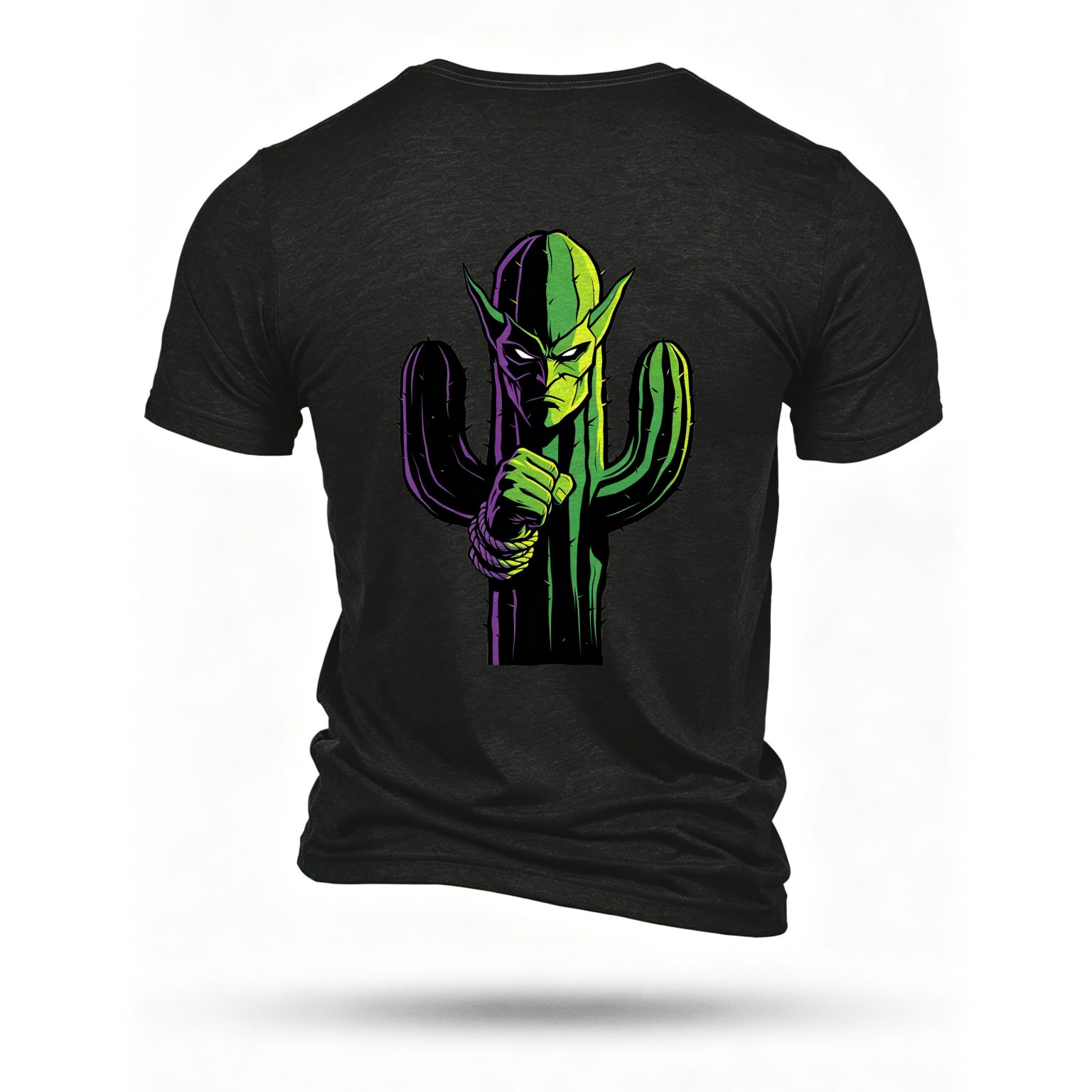 Black T-shirt, back print