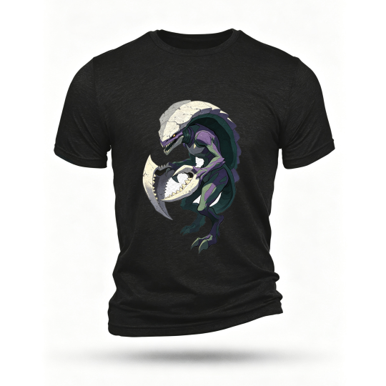 Black T-shirt, front print