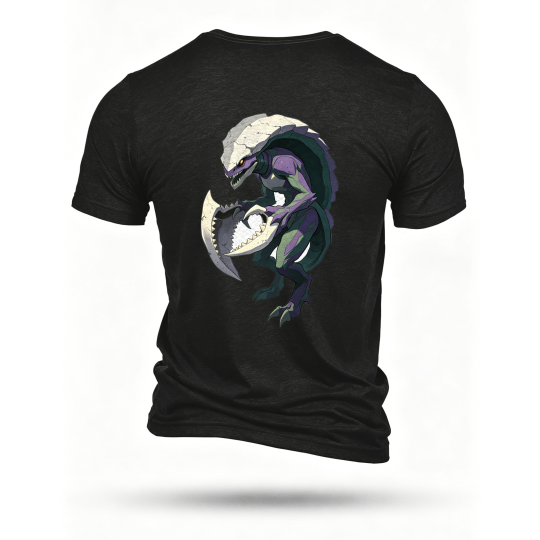 Black T-shirt, back print