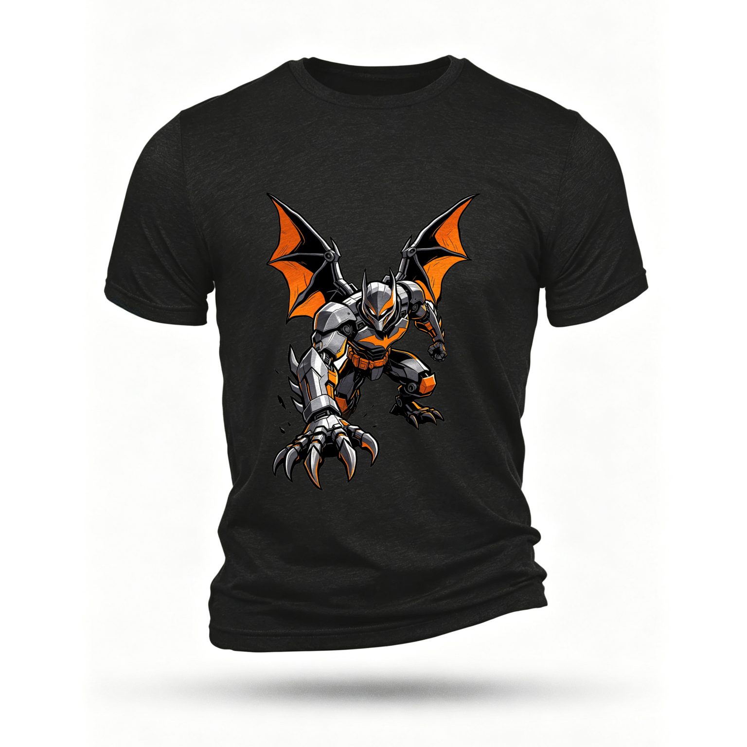Black T-shirt, front print