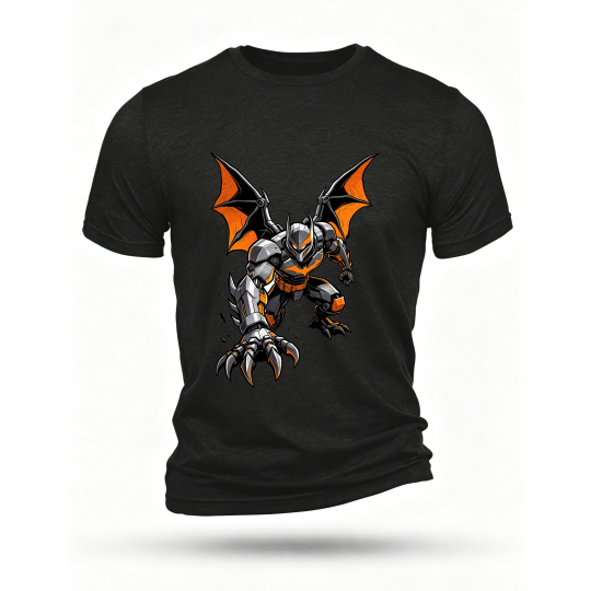 Black T-shirt, front print