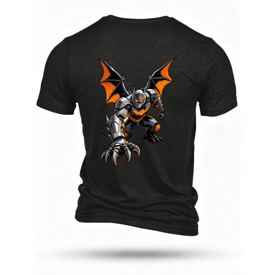 Black T-shirt, back print