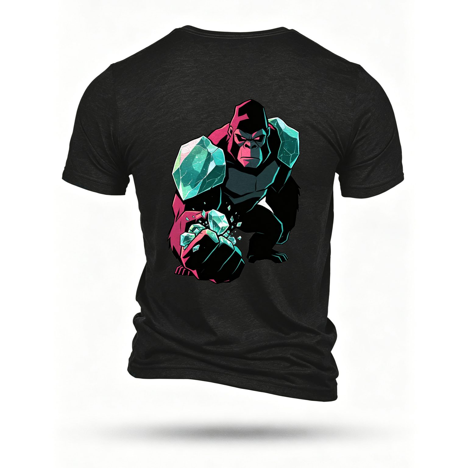 Black T-shirt, back print