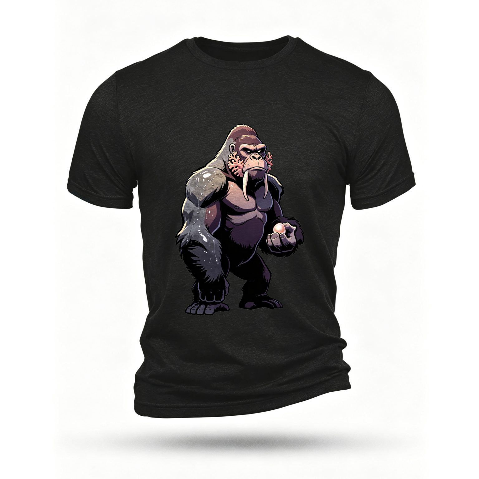 Black T-shirt, front print
