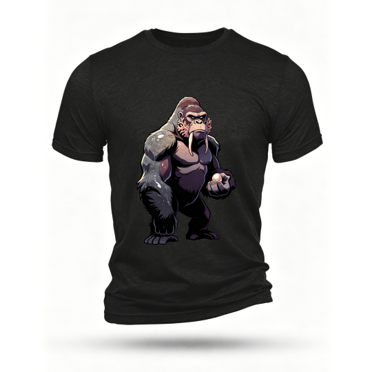 Black T-shirt, front print