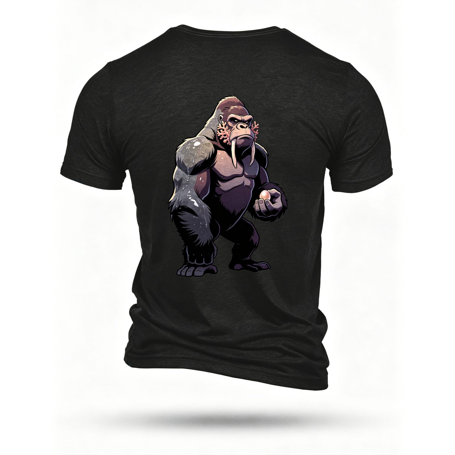 Black T-shirt, back print